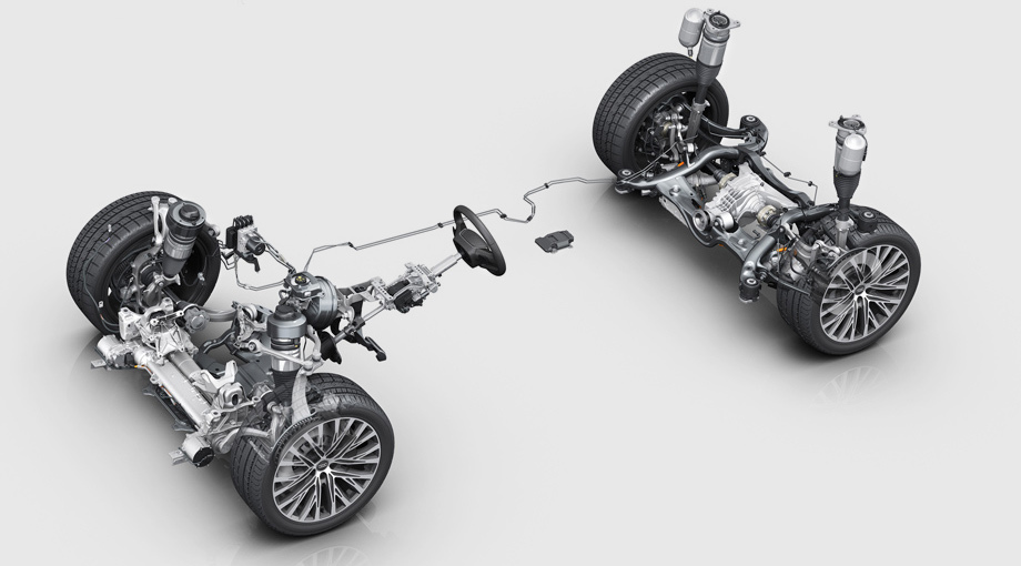 Updated: Активная подвеска Audi A8 будет втягивать колёса