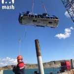 Опубликовано видео с места падения автобуса со строителями моста через Керченский пролив