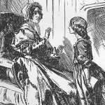 Маленькая Джейн спорит со своей опекуншей миссис Рид. Иллюстрация Ф. Таунсенда