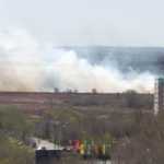 В Оренбурге в Дубках сильный пожар