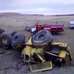 Водитель К-700 погиб при буксировке трактора