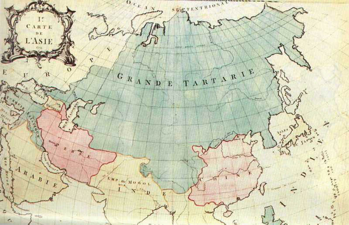 Карта Великая Тартария Империя Русов