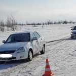 Под Соль-Илецком «Лада Приора» съехала в кювет Под Соль-Илецком «Лада Приора» съехала в кювет