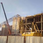 В Оренбурге упал строительный кран