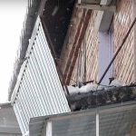 В Оренбурге на улице 60 лет Октября рухнул балкон