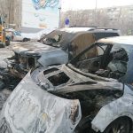 Появилось видео поджога автомобилей на Просторной