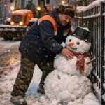 «Герой в тапочках»: оренбургский тракторист стал знаменитостью после спасения снеговика тракторист аккуратно переносит снеговика в безопасное место